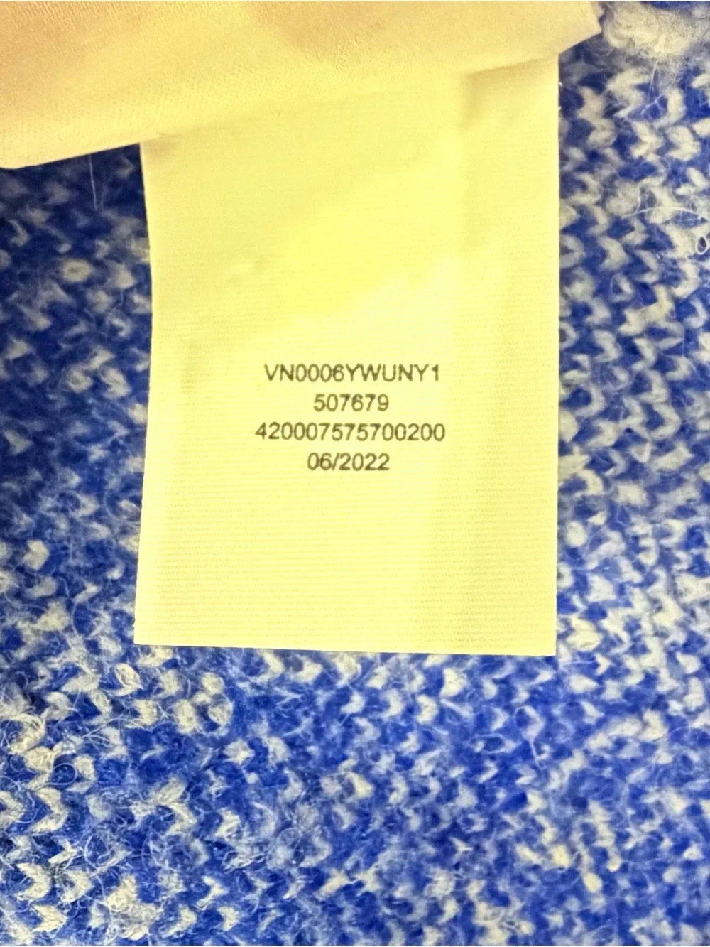 Vans Blue and White Checkerboard Cardigan Sweater with pockets size Large